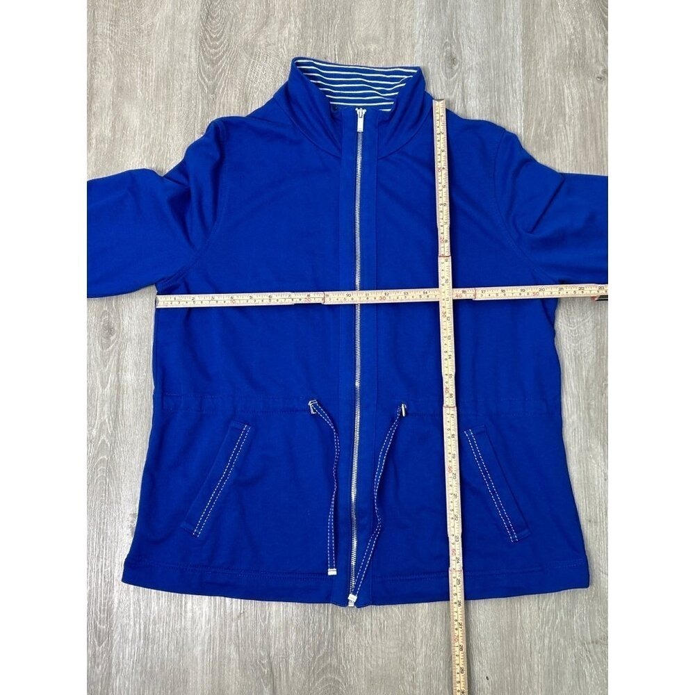 Jones New York Signature Blue Zip Jacket XL Drawstring Waist‎ Casual - Picture 8 of 12